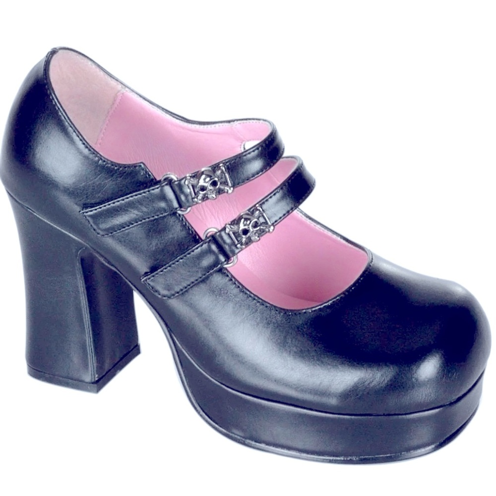 Demonia Gothika Black vegan leather shoes